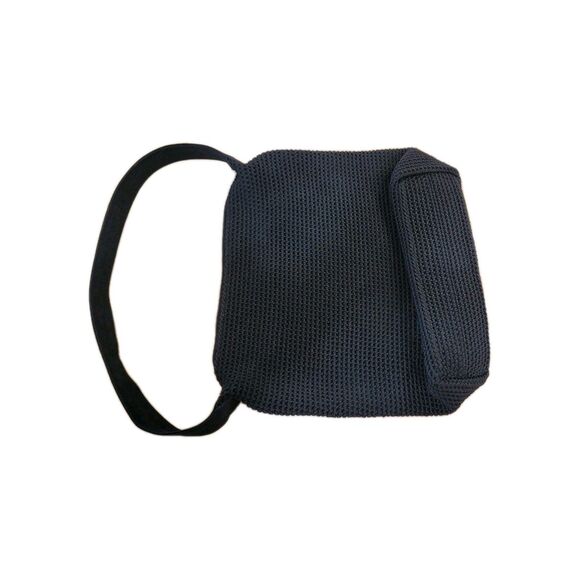 The SAK Crochet Shoulder Strap Hobo Bag Purse Knit Boho Zip Black Elliott Lucca - Picture 3 of 10